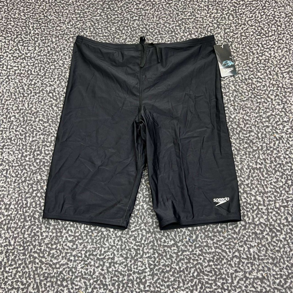 Speedo Jammers Compression Swim Shorts Men‎ 38 Black Swimsuit New